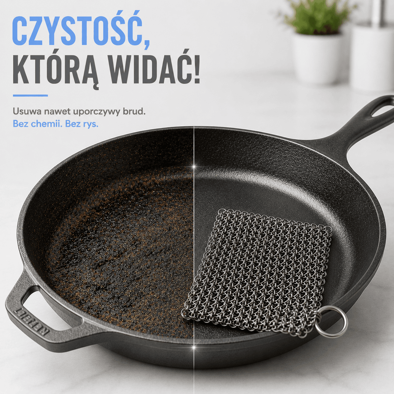 IronClad - czyścik do kuchni ze stali nierdzewnej (10cm x 10cm)